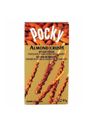 Bâtons De Biscuits Pocky Par Glico - Crème Au Chocolat et Amandes Croquantes 41G